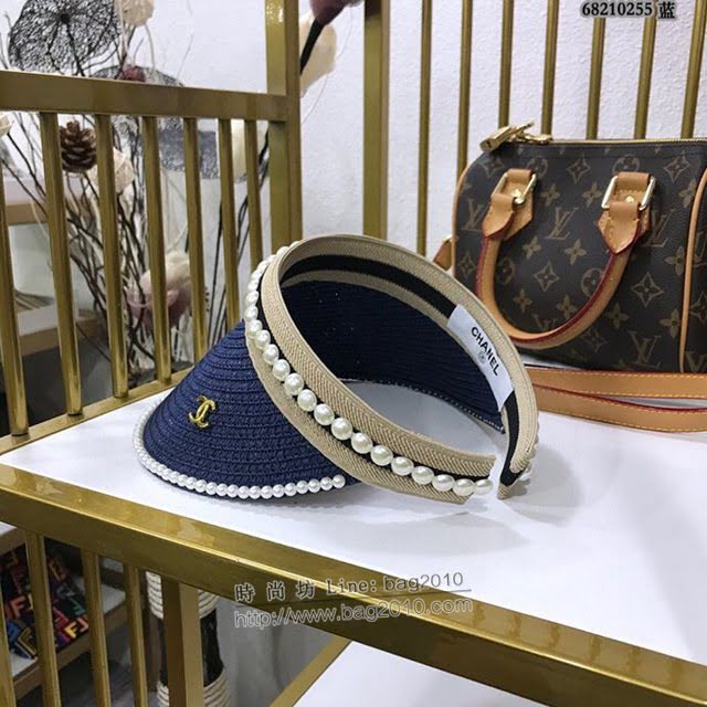 Chanel女士帽子 香奈兒春夏系列空頂編織草帽 Chanel遮陽帽  mm1019